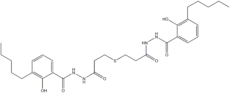 3,3'-Thiodi[propionic acid N'-(3-pentylsalicyloyl) hydrazide] Struktur