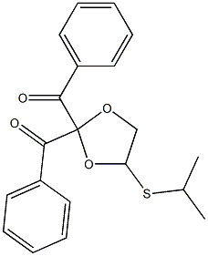 5-Isopropylthio-2,2-dibenzoyl-1,3-dioxolane Struktur