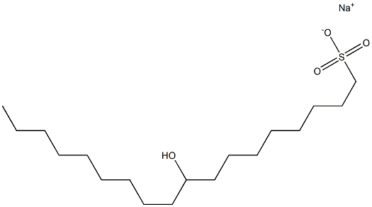 9-Hydroxyoctadecane-1-sulfonic acid sodium salt Struktur