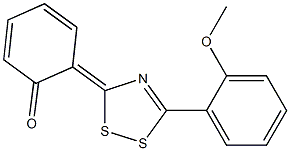 3-(2-Oxo-3,5-cyclohexadien-1-ylidene)-5-[2-methoxyphenyl]-3H-1,2,4-dithiazole Struktur