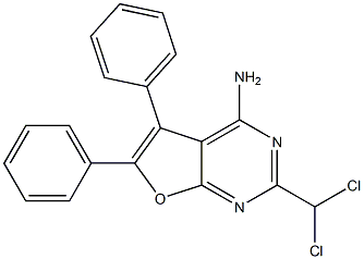 4-Amino-2-dichloromethyl-5,6-diphenylfuro[2,3-d]pyrimidine Struktur