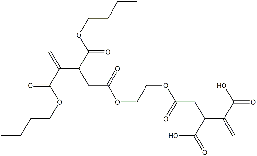 4,4'-[Ethylenebis(oxycarbonyl)]bis(1-butene-2,3-dicarboxylic acid dibutyl) ester Struktur