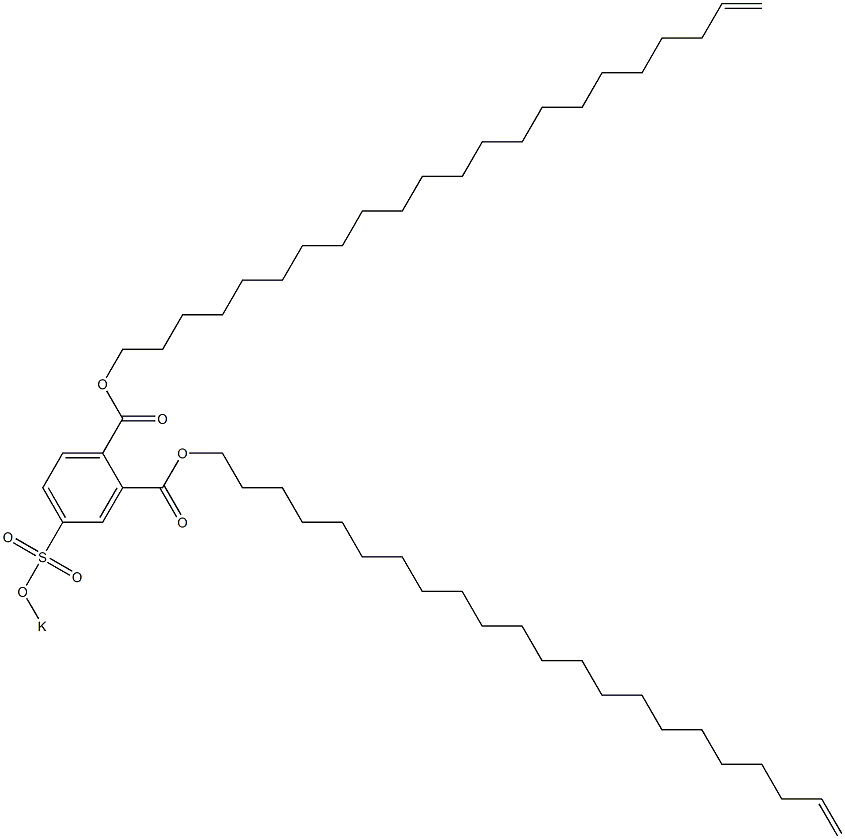 4-(Potassiosulfo)phthalic acid di(21-docosenyl) ester Struktur