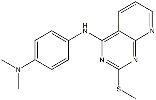 4-[4-(Dimethylamino)anilino]-2-(methylthio)pyrido[2,3-d]pyrimidine Struktur