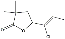 5-(1-Chloro 1-propenyl)dihydro-3,3-dimethylfuran-2(3H)-one Struktur