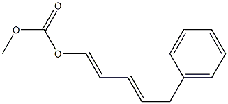 (2E,4E)-1-(Methoxycarbonyloxy)-5-phenyl-1,3-pentadiene Struktur