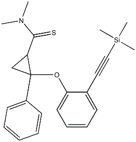 N,N-Dimethyl 2-phenyl-2-[2-[(trimethylsilyl)ethynyl]phenoxy]cyclopropane-1-carbothioamide Struktur