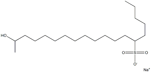 18-Hydroxynonadecane-6-sulfonic acid sodium salt Struktur