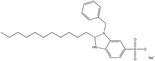 1-Benzyl-2,3-dihydro-2-undecyl-1H-benzimidazole-6-sulfonic acid sodium salt Struktur