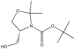 (4R)-2,2-Dimethyl-3-(tert-butyloxycarbonyl)oxazolidine-4-methanol Struktur