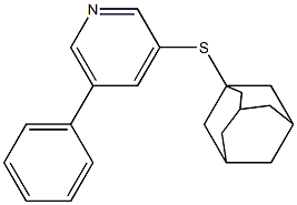 3-[(Adamantan-1-yl)thio]-5-phenylpyridine Struktur