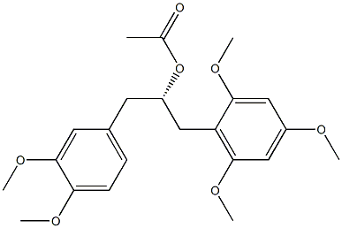 [S,(-)]-1-(3,4-Dimethoxyphenyl)-3-(2,4,6-trimethoxyphenyl)-2-propanol acetate Struktur