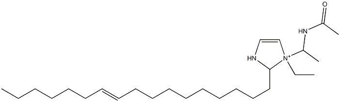 1-[1-(Acetylamino)ethyl]-1-ethyl-2-(10-heptadecenyl)-4-imidazoline-1-ium Struktur