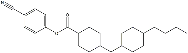 4-[(4-Butylcyclohexyl)methyl]cyclohexanecarboxylic acid 4-cyanophenyl ester Struktur