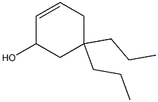 5,5-Dipropyl-2-cyclohexen-1-ol Struktur