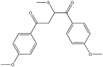 1,4-Bis(4-methoxyphenyl)-2-methylthio-1,4-butanedione Struktur