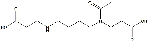 3-[[4-[(Acetyl)(2-carboxyethyl)amino]butyl]amino]propanoic acid Struktur