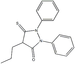 1,2-Diphenyl-4-propyl-5-thioxo-3-pyrazolidinone Struktur