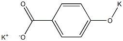 p-(Potassiooxy)benzoic acid potassium salt Struktur