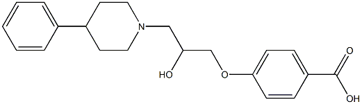 4-[2-Hydroxy-3-(4-phenyl-1-piperidinyl)propyloxy]benzoic acid Struktur