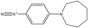 4-[(Hexahydro-1H-azepin)-1-yl]benzenediazonium Struktur