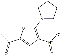 2-(1-Pyrrolidinyl)-3-nitro-5-acetylthiophene Struktur