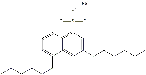 3,5-Dihexyl-1-naphthalenesulfonic acid sodium salt Struktur