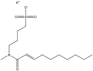 4-[N-(2-Decenoyl)-N-methylamino]-1-butanesulfonic acid potassium salt Struktur