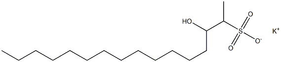 3-Hydroxyhexadecane-2-sulfonic acid potassium salt Struktur