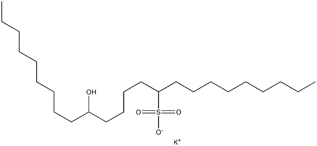 15-Hydroxytetracosane-10-sulfonic acid potassium salt Struktur