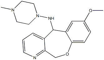 5,11-Dihydro-5-(4-methyl-1-piperazinylamino)-7-methoxy[1]benzoxepino[3,4-b]pyridine Struktur