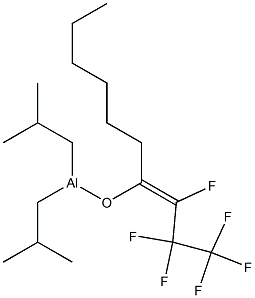 Diisobutyl[(E)-1-hexyl-2,3,3,4,4,4-hexafluoro-1-butenyloxy]aluminum Struktur