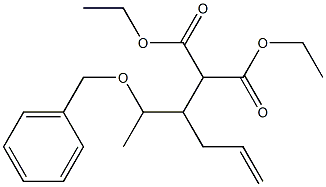 3-[1-(Benzyloxy)ethyl]-2-(ethoxycarbonyl)-5-hexenoic acid ethyl ester Struktur