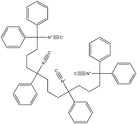 (1,1,5,9,13,13-Hexaphenyltridecane-1,5,9,13-tetryl)tetraisocyanide Struktur