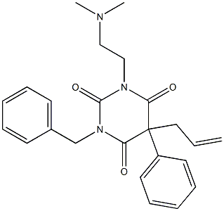 5-Allyl-1-benzyl-3-[2-(dimethylamino)ethyl]-5-phenylbarbituric acid Struktur