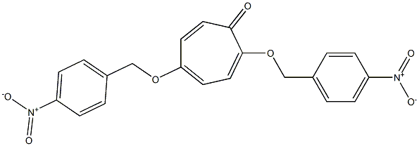 2,5-Bis(4-nitrobenzyloxy)-2,4,6-cycloheptatrien-1-one Struktur