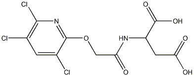 2-[[[(3,5,6-Trichloropyridin-2-yl)oxy]acetyl]amino]succinic acid Struktur