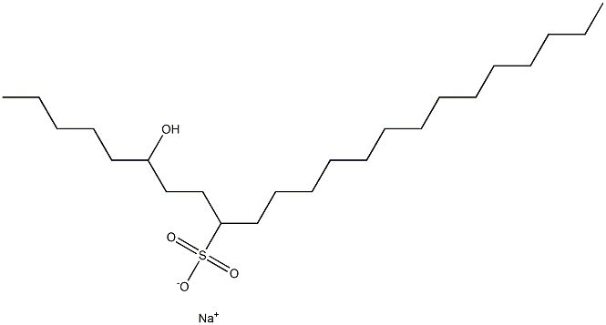 6-Hydroxytricosane-9-sulfonic acid sodium salt Struktur