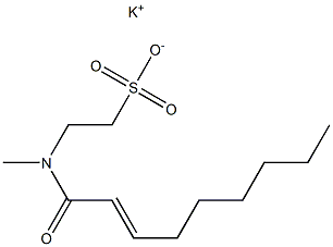 N-(2-Nonenoyl)-N-methyltaurine potassium salt Struktur