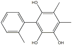 5,6-Dimethyl-3-(2-methylphenyl)benzene-1,2,4-triol Struktur