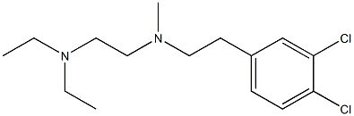 2-(3,4-Dichlorophenyl)-N-(2-diethylaminoethyl)-N-methylethanamine Struktur