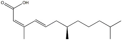 (2Z,4E,7R)-3,7,11-Trimethyl-2,4-dodecadienoic acid Struktur