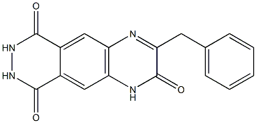 3-Benzylpyridazino[4,5-g]quinoxaline-2,6,9(1H,7H,8H)-trione Struktur