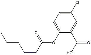 2-Hexanoyloxy-5-chlorobenzoic acid Struktur