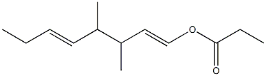 Propionic acid 3,4-dimethyl-1,5-octadienyl ester Struktur