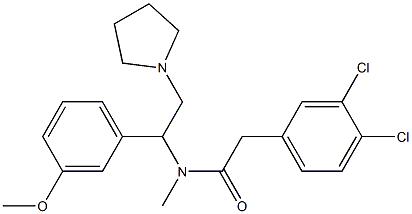 3,4-Dichloro-N-methyl-N-[1-(3-methoxyphenyl)-2-(1-pyrrolidinyl)ethyl]benzeneacetamide Struktur