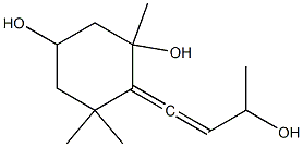 4-(3-Hydroxy-1-butenylidene)-3,5,5-trimethylcyclohexane-1,3-diol Struktur