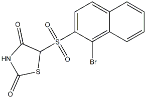 5-(1-Bromo-2-naphthalenylsulfonyl)thiazolidine-2,4-dione Struktur