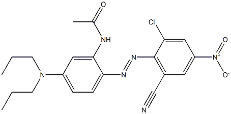 2'-[(2-Chloro-6-cyano-4-nitrophenyl)azo]-5'-(dipropylamino)acetanilide Struktur