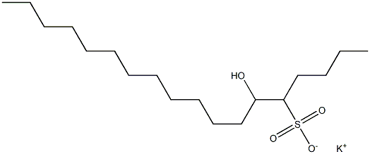 6-Hydroxyoctadecane-5-sulfonic acid potassium salt Struktur